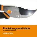 Fiskars Bypass Pruning Shears, 5/8-Inch Cut Capacity Garden Clippers, Gardening Scissors with Sharp, Rust Resistant Steel Blade - Image 4