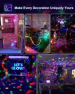 Luditek 2-Pack Sound Activated Party Lights with Remote Control, Disco Ball Light, DJ Strobe Lamp for Home Room Dance Party Supplies White Elephant Gifts Birthday Christmas Halloween Party Decorations - Image 6