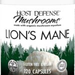 Host Defense Mushrooms Lion's Mane - Supplement Capsules for Brain Health Support - Mushroom Support for Focus & Memory Function - Immune & Nervous System Supplement - 120 Capsules (60 Servings)