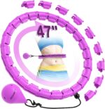 JKSHMYT Weighted Hula Circle Hoops for Adults Weight Loss, Infinity Fitness Hoop Plus Size 47 Inch, 24 Detachable Links, Exercise Hoop Suitable for Women and Beginners