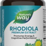Nature's Way Rhodiola Premium Extract, 250 mg per serving, Supports Energy & Cognitive Performance*, Adaptogenic Herb*, Non-GMO Project Verified, Vegan, Gluten Free, 60 Capsules (Packaging May Vary)