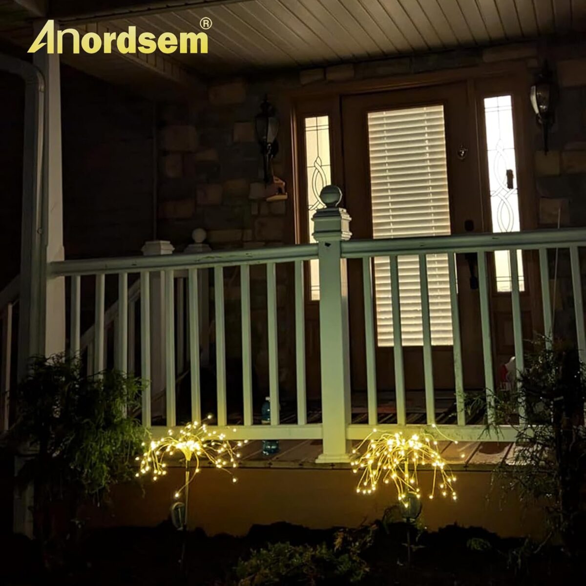 Anordsem Solar Lights Outdoor Waterproof: Garden Light Solar Powered for Outside - Sparkler Fireworks Sticks Yard Patio Path Decor- LED Starburst Twinkle Lighting for House Decoration - Image 8