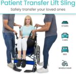 Vive Transfer Sling for Elderly & Disabled - Patient Transfer Lift Assist Device for Wheelchair - Transfer Board Alternative for Stairs, Chairs & Cars - Portable Stair Lift for Seniors & Adults - Image 2
