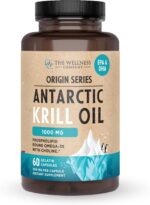 Antarctic Krill Oil – 1000mg Omega-3 Supplement with EPA, DHA & Astaxanthin – Phospholipid-Rich for Heart, Brain, Joint & Immune Support – No Fishy Aftertaste – 60 Softgels