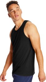 Hanes Men’s Performance Tank, X-Temp Moisture-Wicking Tank Top, Solid Colors, 2-Pack - Image 4