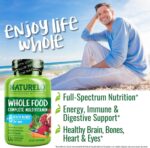 NATURELO Mens Multivitamins - Whole Food Multivitamin for Men with Vitamins, Minerals - 120 Vegetarian Capsules for Energy, Brain, Heart, Eye Health - Image 7