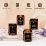Scented Candles for Home Scented Aromatherapy Candles, 4 Pack 28 Oz Soy Wax Candle Gift Set for Women Men (Lemon Lavender/Vanilla Sugar/Sandalwood Rose/Moroccan Amber) - Image 4