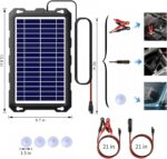 POWOXI Upgraded 7.5W-Solar-Battery-Trickle-Charger-Maintainer-12V Portable Waterproof Solar Panel Trickle Charging Kit for Car, Automotive, Motorcycle, Boat, Marine, RV,Trailer, Snowmobile, etc. - Image 8
