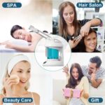 Facial Steamer - Ozone Steamer with 360° Rotatable Arm - 40 Min Steam Time - Humidifier - Unclogs Pores - Blackheads - Portable Facial Steamer for Personal Care Use at Home or Salon,White - Image 7