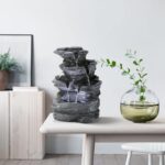 WICHEMI Indoor Fountain Tabletop Fountain Waterfall Fountains Stacked Rocks Water Feature Feng Shui Zen Meditation Relaxation Desktop Fountain for Home and Office Indoor Spaces Decor (Style 20) - Image 7