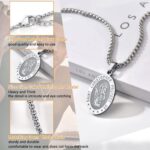 PROSTEEL Stainless Steel Saint Christopher Necklace for Men, 22"-24" Adjustable, Black/18K Gold Plated, Patron Saint of Travellers, Come with Box - Image 4