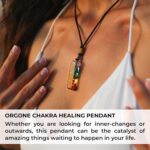 Handmade Orgonite Crystal Seven Chakra Pendant with Adjustable Cord - Orgone Healing Stone Necklace for Spiritual Balance, Meditation, Yoga, Reiki, Gift for Men and Women - Image 3