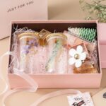 NETANY 2 Pack Glass Cups with Bamboo Lids and Straws 16 oz, Gifts for Women, Drinking glasses set, Iced Coffee Cup, Tea Cup, Cute Aesthetics Tumbler Cup, Mothers Day, Birthday Gifts for Her Mom - Image 3