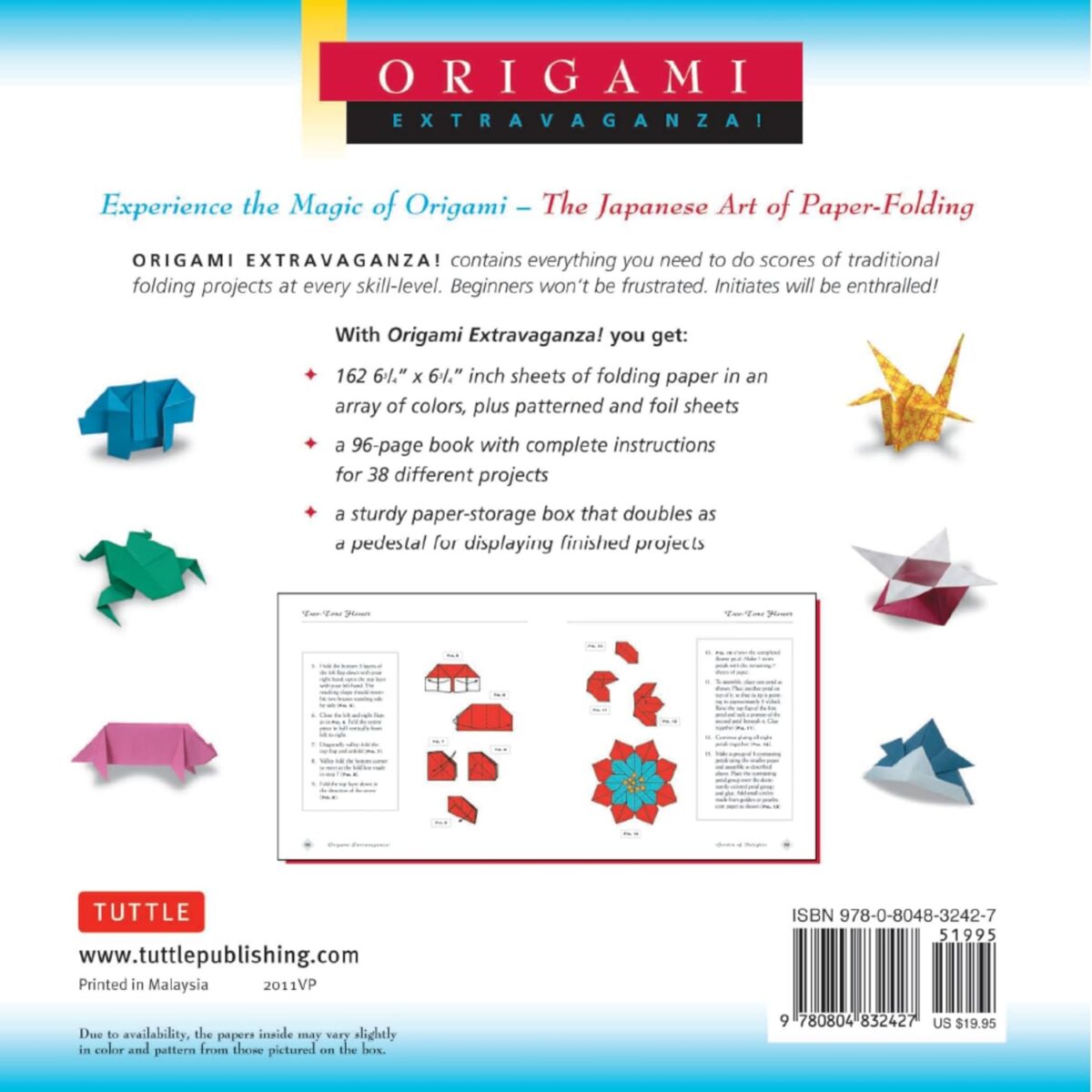 Origami Extravaganza! Folding Paper, a Book, and a Box: Origami Kit Includes Origami Book, 38 Fun Projects and 162 Origami Papers: Great for Both Kids and Adults - Image 3