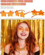 14 Pairs Star Shaped Rimless Sunglasses Frameless Star Sunglasses Transparent Candy Color Glasses Tinted Eyewear Bachelorette Party Favors Photo Booth Props, Aircraft Box Well Packaged,14 Colors - Image 4