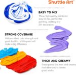 Shuttle Art Acrylic Paint, 50 Colors Acrylic Paint Set, 2oz/60ml Bottles, Rich Pigments, Water Proof, Premium Acrylic Paints for Artists, Beginners and Kids on Canvas Rocks Wood Ceramic Fabric - Image 5