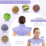 REVIX Microwave Heating Pad for Neck and Shoulders Back, Microwavable Heated Neck Wrap Warmer with Moist Heat, Lavender Aromatherapy Hot and Cold Pack - Image 3