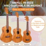 Kmise Soprano Ukulele Professional Mahogany Instrument 21 Inch Hawaiian Ukalalee for Beginner With Ukelele Starter Kit ( Free Online Lesson Bag Tuner Strap Replacement Strings Instruction Booklet ) - Image 6