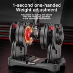 Adjustable Dumbbells Set of 2，Free Weights Dumbbells Set，Adjustable Dumbbell Set，52.5 lbs pair 105 lbs，15 in 1，for Men/Women Gym Equipment for Home Strength Training Equipment - Image 4