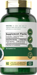 Carlyle Organic Spirulina Tablets 3500mg | 500 Count | Non-GMO & Gluten Free Supplement - Image 2