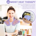REVIX Microwave Heating Pad for Neck and Shoulders Back, Microwavable Heated Neck Wrap Warmer with Moist Heat, Lavender Aromatherapy Hot and Cold Pack - Image 4