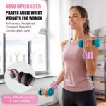 Pilates Wrist Ankle Weights for Women, Wearable Strong Arm & Leg Weights Set of 2(1 lb/2.2 lbs Each), Adjustable Ankle Weights for Walking, Yoga, Dance, Barre, Gym - Image 3