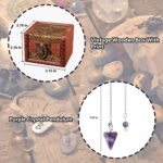 Knana 6Pcs Pendulum Board for Divination - Pendulum Crystal for Dowsing, Tarot Dice Astrology Dice with Box, Wiccan Supplies and Tools, Tarot Divination for Beginners - Image 3