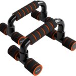 READAEER Push Up Bars Gym Exercise Equipment Fitness 1 Pair Pushup Handles with Cushioned Foam Grip and Non-Slip Sturdy Structure Push Up Bars for Men & Women