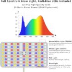 BESTVA 18W Grow Lights for Indoor Plants with Stand, Full Spectrum LED Plant Light for Indoor Plants,12-59 Inches Height Adjustable Growing Lamp with Auto On/Off Timer 4H/8H/12H, 4 Dimmable Brightnes - Image 2