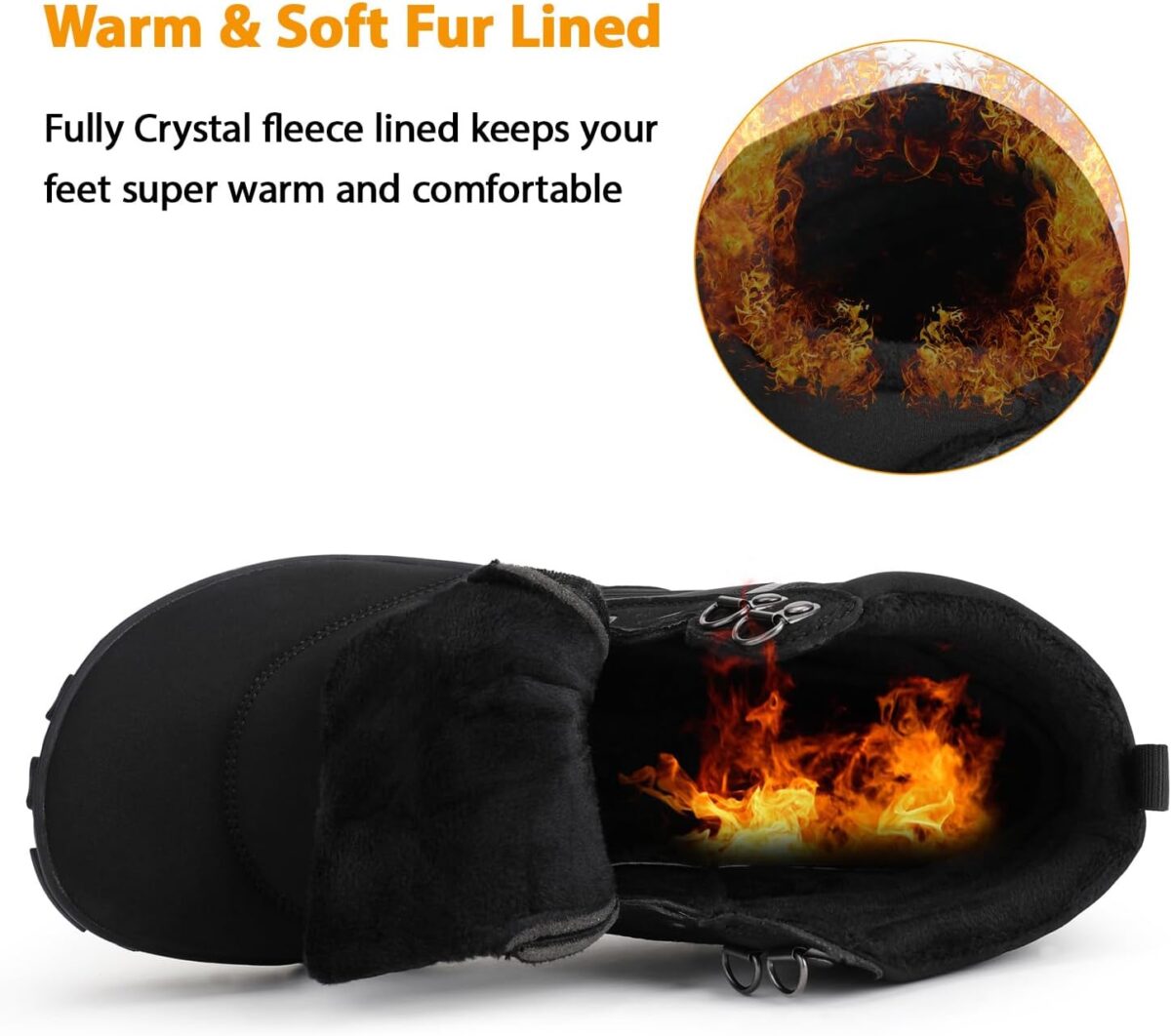 Womens Mens Winter Barefoot Boots Warm Minimalist Wide Toe Box Snow Boots Zero Drop Sole Outdoor Water Resistant Ankle Booties - Image 2
