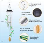 Wind Chimes,Hummingbird Solar Wind Chimes for Outside,Aluminum Tubes Memorial Wind Bell for Garden/Patio Decor Thanksgiving Gifts for Mom, Wife, Grandma Neighbors(25 Inch Deep Tone) - Image 7