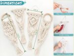 Melphoe 4 Pack Air Plants Holders Stand Air Fern Macrame Plant Hanger Indoor Hanging Planter Basket for Tillandsias Display, Boho Home Decoration Gift Idea - Image 7