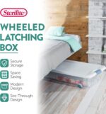 Sterilite 4-Pack Latching Box, Under Bed Storage Bins with Lids, Clear Plastic, 56 Quart - Image 3