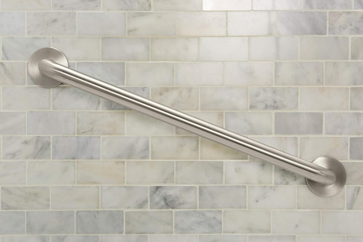 Moen Stainless Steel Wall Mounted 24-Inch Bathroom Grab Bar for Shower, Heavy Duty Hand Handle for Elderly or Handicapped with Concealed Screws, 8724 - Image 4