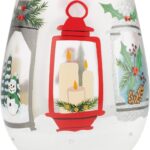Enesco Designs by Lolita Holiday Festive Lanterns Hand-Painted Artisan Stemless Wine Glass, 20 Ounce, Multicolor