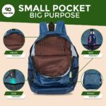 ECO CHIC Hiking Lightweight Packable Backpack - Foldable Daypack for Travel & Hiking & Outdoor Adventures - Waterproof Backpack from Recycled Materials (Dogs Teal) - Image 6