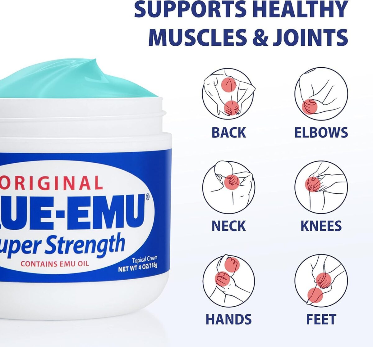 Blue Emu Muscle and Joint Deep Soothing Original Analgesic Cream, 1 Pack 12oz - Image 4