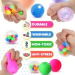 6 Set Squishy Sensory Stress Squeezing Balls for Adults: Best Calming Tool to Relieve Anxiety, Vent Mood and Improve Focus, Fun Fidgets for Student Classroom, Easter Gifts for Kids - Image 5
