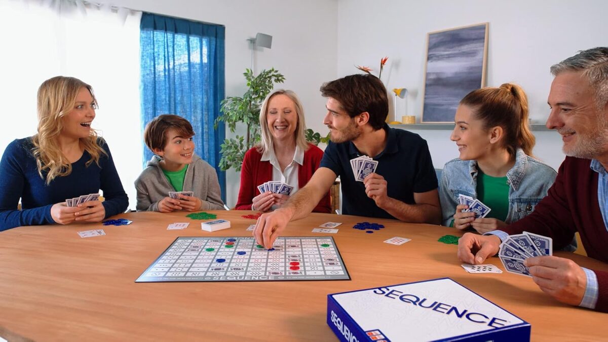 SEQUENCE- Original SEQUENCE Game with Folding Board, Cards and Chips by Jax ( Packaging may Vary ) White, 10.3" x 8.1" x 2.31" - Image 4