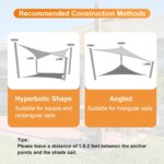 Artpuch Sun Shade Sail, 10'x13' Sand Rectangle, Curved Edged Commercial Grade 185GSM Permeable Outdoor Shade Cloth for Deck, Backyard, Patio (Custom Sizes Made) - Image 7