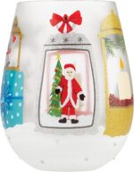 Enesco Designs by Lolita Holiday Festive Lanterns Hand-Painted Artisan Stemless Wine Glass, 20 Ounce, Multicolor - Image 5