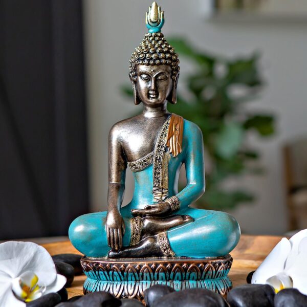 25DOL Buddha Statues for Home. 12.5" Buddha Statue (The Moment of Enlightenment). Collectibles and Figurines, Meditation Decor, Spiritual Living Room Decor, Yoga Zen Decor, Hindu and East Asian Décor