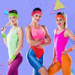 18 Pcs Sweatbands Headband Wristband Set Colorful Striped Terry Cloth Sports Athletic Gym 80s Sweat Headbands - Image 4