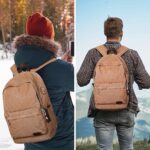 Muzee Canvas Backpack Lightweight Travel Daypack Student Rucksack Laptop Backpack - Image 3