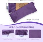 Weighted Eye Mask for Sleep, Yoga, Meditation, Lavender Eye Pillow Heated for Headache, Sinus, Dry Eyes Relief, Aromatherapy Moist Heat Mask Relaxation Gifts for Women and Moms - Image 7