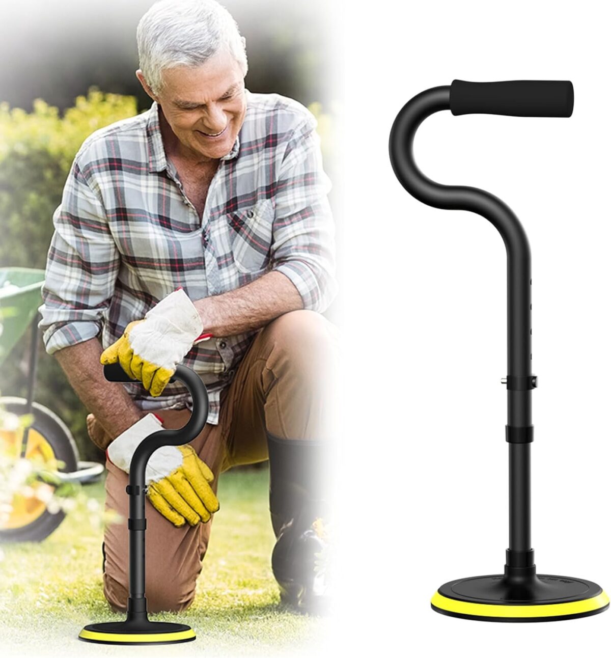 Mobility Aids Tool Device to Help Get up from Floor, Standing Aids & Supports Assist Devices for Seniors, Standing Mobility Aid for Rising Indoors, Garden, Housework Matte Purple (Matte Black) - Image 1
