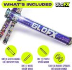 GloFX 7.5-inch Purple Liquid Kaleidoscope Tube - Colorful Kaleidoscopes for Adults, Flow Toys Rave Glitter Wands - Sensory Glitter Wands and Rave Toys - Image 4