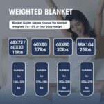 yescool Weighted Blanket for Adults (20 lbs, 60” x 80”, Grey) Cooling Heavy Blanket for Sleeping Perfect for 190-210 lbs, Queen Size Breathable Blanket with Premium Glass Bead, Machine Washable - Image 6