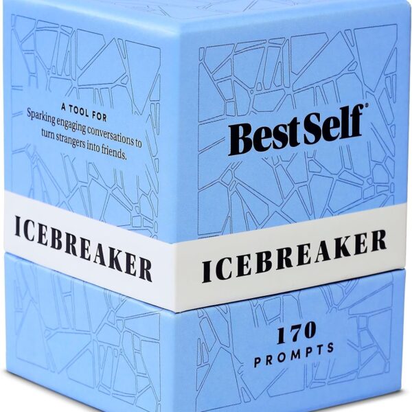 BestSelf Icebreaker Deck - Engaging Icebreaker Game with 170 Conversation Cards Prompts to Create Real Conversations for Friends, Coworkers, Family, Dates, Quality Conversation Cards