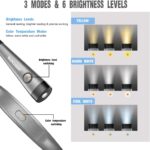 Glocusent Book Light, 3-Color & 6-Brightness Reading Light, Bendable Neck Light, 80-hr Lasting Rechargeable Lamp, Perfect Book Light for Reading in Bed, Knitting, Camping, Repairing, Book Lovers Gifts - Image 2